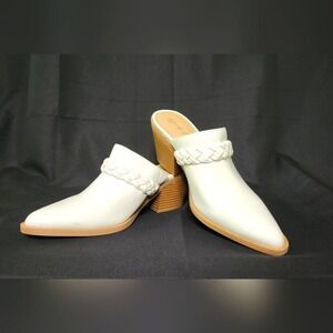 Wonderly Womens Lasso Mules Size 9M White Western Coastal Cowgirl Festival